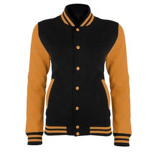 Veste d'extérieur en polyester Varsity Baseball Bomber Jacket Vente en gros Broderie personnalisée Femmes Letterman College Jacket - Product Image 1