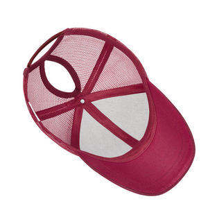 RICSA Breathable Mesh <b>Baseball</b> <b>Cap</b> 3D Embroidery Adjustable Unisex Casual Hat Spring Summer Outdoor Adult Fit Model 624 Pink Red - Product Image 3