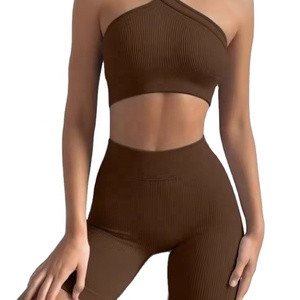 ผู้หญิงBreathable Quick Dry SeamlessกีฬาBra Plusขนาดหนึ่งไหล่Yoga Braเซ็กซี่ฤดูร้อนCrop Topsปรับแต่งอย่างเต็มที่ - Product Image 1