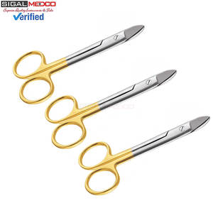 3 Tijeras Beebee con mango dorado y diseño de corona, curvas de precisión de 4.25 pulgadas, instrumentos quirúrgicos dentales manuales con certificación CE para tejidos finos - Product Image 5