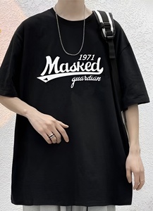 Blank Solid 100% Cotton Knitted 180g T-Shirt Wholesale Custom Men's Summer Loose Casual Round Neck Top Clothing Manufacturer - Product Image 3