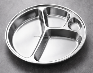 Plato Thali de Acero Inoxidable Personalizado OEM de Fabricante Indio |   Plato de Comida con Divisiones para Escuela y Cantina, Venta al por Mayor - Product Image 2