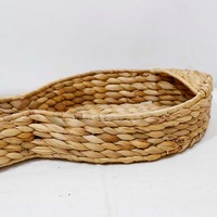 Panier tissé à la main en jacinthe d'eau en forme de poisson, plateau de rangement écologique pour la décoration intérieure