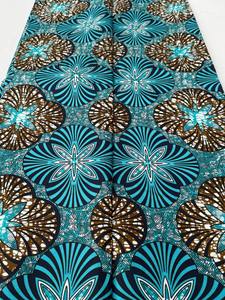 ผ้าฝ้ายพิมพ์ลายขี้ผึ้งแอฟริกันและอังการาสำหรับผู้หญิงสไตล์เคนยาล่าสุดเหมาะสำหรับความสัมพันธ์เสื้อผ้าและเครื่องประดับแฟชั่น - Product Image 4