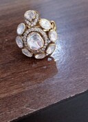 Bague Amaira Jewels en argent avec grappe florale, moissanite créée en laboratoire, plaqué or 18 carats, bijoux de mariage classiques pour femmes - Product Image 6
