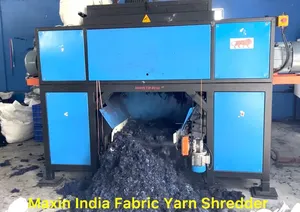 Machine à déchiqueter les fils de tissu robuste à double arbre semi-automatique, capacité 500 kg/h, pour le traitement textile professionnel - Product Image 5