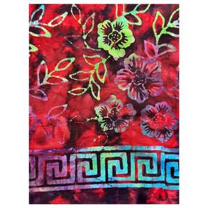 Elegante Sarong Batik Indonesio Hecho a Mano, Abstracto, Ecológico, 100% Poliéster, Ligero, Premium, Suave, Multiusos, para Niños - Product Image 5