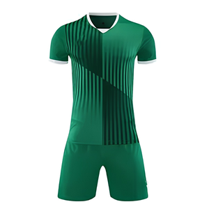 Ensemble d'uniformes de football personnalisés 100 % polyester, imprimé numérique floral, séchage rapide, col en V, manches courtes, taille élastique, kit sportif d'équipe OEM - Product Image 6