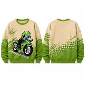 Men's Sweatshirt Streetwear Custom logo Vintage Oversized Drop Shoulder Heavyweight Crewneck Graphic Sweatshirt for Men - Product Image 1