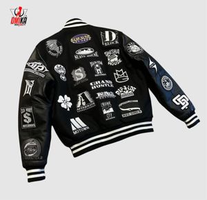 Chaqueta Varsity con Parches Personalizados OEM/ODM, 100% Lana, Estilo Urbano, Ligera, Unisex, Fabricante OMIKA - Product Image 2
