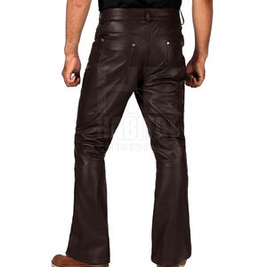 Pantalon en cuir pour homme, look tendance, qualité supérieure, cuir véritable, parfait pour le travail ou les loisirs - Product Image 2