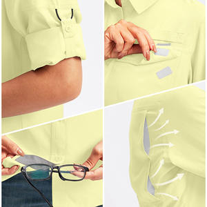 Camisas de pesca de tela de moda, muy vendidas, material impermeable, textura suave, buenas camisas de pesca para mujer. - Product Image 4