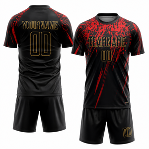 Tenue de football personnalisée pour l'entraînement, ensemble de maillots d'équipe sublimés OEM, séchage rapide, respirant, vêtements de sport pour le football - Product Image 1