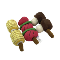 Perla Indestructible Squeaky BBQ Simulation Champignon Câlin Jouet à Mâcher pour Chiens Drôle Polyester Peluche Jouet Toutes Les Vacances