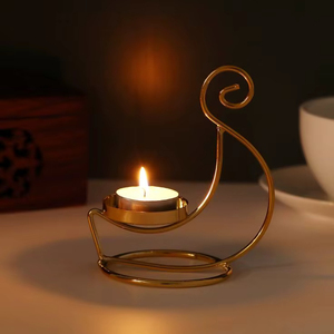 Metal Candle Holder For Modern Home Decor Minimalist Candle Stand For Living Room <b>Dining</b> <b>Table</b> Decoration - Product Image 1