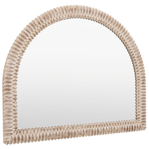 กรอบกระจกตกแต่งผนังสีขาวแบบทำมือ ดีไซน์ครึ่งวงกลม กระจกตกแต่งสไตล์โมเดิร์นสำหรับห้องนั่งเล่นและห้องนอน - Product Image 3