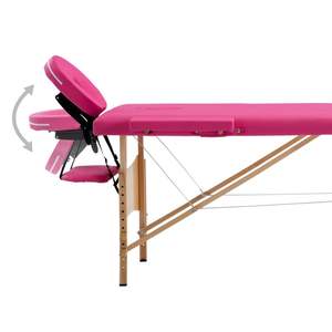 Table de massage pliable en bois rose à 2 zones, qualité supérieure pour la relaxation et le confort - Product Image 6