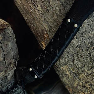 Hacha Estilo Vikingo Nórdico, Hecha a Mano con Mango de Madera, para Bushcraft, Camping, Cortar Leña, Decoración Rústica - Product Image 3