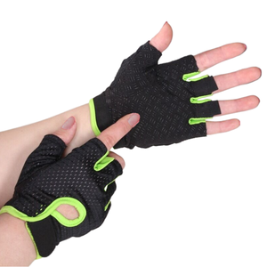 Gants de cyclisme demi-doigts en cuir personnalisés CYBEX INDUSTRY Pakistan, antidérapants, coupe-vent, haute durabilité, fermeture à enfiler, été - Product Image 3