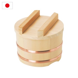 30475 Specially Selected Kiso Sawara Small Wooden Rice Container, Made in Japan, Kitchen Tool for Serving Rice, Natural Wood - Product Image 1