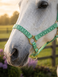 Licol pour cheval en nylon rouge avec rembourrage en caoutchouc, ferrures en fer, styles de selle australiens et indiens, cuir PP de style western anglais - Product Image 5
