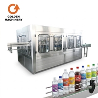 Machine de remplissage de boissons gazeuses 3 en 1, équipement de mélange de CO2, ligne de production de boissons gazeuses