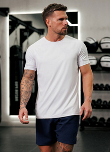 Camiseta Blanca de Algodón 100% de 220g con Logotipo Bordado Personalizado al por Mayor, Camiseta Lisa Extra Grande para Hombre - Product Image 5