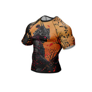 MMA Rashguard High Quality Customized Design Polyester/Spandex Fabric UPF50 Breathable Anti-Bacterial Sublimation Short - Product Image 5