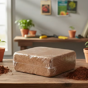 Bloc de fibre de coco déshydratée 5kg, faible teneur en EC, cocopeat organique pour plantes de serre, export - Product Image 4