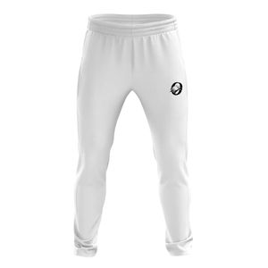 Men <b>White</b> <b>Cricket</b> <b>Trousers</b> Polyester Sports Pants Tournament Wear Athletic Training Match Uniform Clothing - Product Image 1