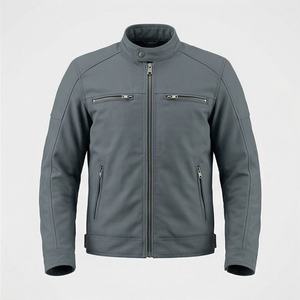 Veste de moto en cuir véritable pour homme de qualité supérieure, nouvelle arrivée, vestes de moto d'hiver, protections amovibles, personnalisables - Product Image 1