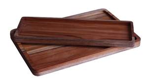 Plateau de service moderne en bois d'acacia pour cuisine et restaurant, plateau alimentaire personnalisé de haute qualité, compatible lave-vaisselle et micro-ondes, finition polie - Product Image 4