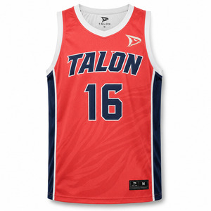 Red Navy Sublimated Basketball Jersey Men's Sleeveless Moisture Wicking Tank <b>Top</b> Adult All Seasons <b>Mesh</b> Fabric - Product Image 1