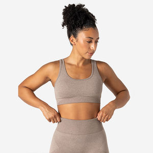 Prix d'usine, vente en gros, vêtements d'été pour femmes, ensemble de 2 pièces pour le yoga et l'entraînement, tenue de sport ajustée, soutien-gorge de sport personnalisé uni pour femmes - Product Image 2