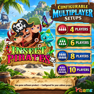 Kit de Juego Arcade Multijugador VGAME Insect Pirates con Tablero de Juego y Software para Gabinetes de 4, 6, 8 y 10 Jugadores - Product Image 3