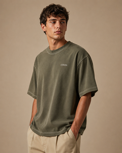 Camiseta Formal de Manga Corta con Cuello Redondo para Hombre F2WIN, Corte Regular, Negra, Poliéster/Algodón, Logotipo Frontal, Transpirable, 220g, Precio al por Mayor - Product Image 6