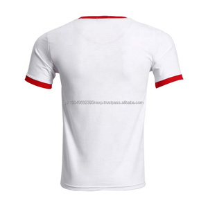 T-shirt en coton Red Ringer pour hommes en gros Boutique en vrac Nice Cool Ringer T-shirts - Product Image 6