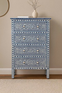 ILAHI's Bone Inlay <b>Drawer</b> Modern Design Agate Detailing <b>Storage</b> Portable Home Furniture - Product Image 2