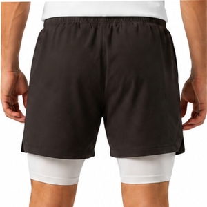 Men's Double <b>Layer</b> Training Shorts Premium Quality Double <b>Layer</b> Quick Dry Custom Made Sports Ready Men Double <b>Layer</b> Shorts - Product Image 2