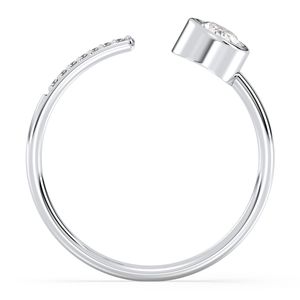 แหวนเงินแท้ 925 REYES ปรับขนาดได้ ประดับเพชรโมอิสซาไนต์ทรงรี 0.52 กะรัต สำหรับผู้หญิง ชุบโรเดียม เครื่องประดับคุณภาพสูง - Product Image 6