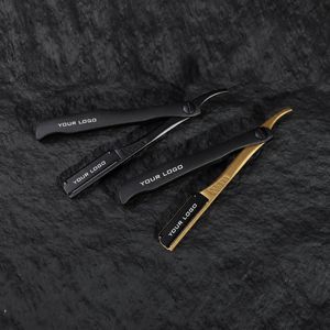 JRL - Maquinilla de Afeitar Profesional de Acero Inoxidable Magnética Negra de Alta Calidad, Personalizable, con Hoja Recta Manual para Barberos - Product Image 3