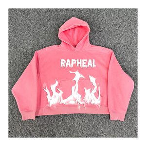 Precio al por mayor, servicio rápido, buena calidad, impresión DTF con tela de felpa 100% algodón, sudaderas con capucha a precio económico para hombre, venta al por mayor. - Product Image 5