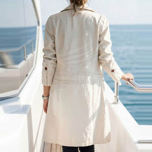 Abrigo Largo de Invierno para Mujer, Moderno, de Lona Transpirable con Exterior de Lana, Personalizable, Prenda Exterior a la Moda - Product Image 3