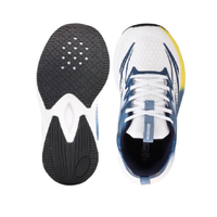 Chaussures de course bleues et blanches pour hommes, baskets basses à lacets, chaussures de sport respirantes, chaussures athlétiques à semelle amortie