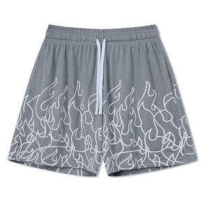Diseña tus propios shorts deportivos de malla de color sólido para hombre, de cintura media, 100% poliéster, de secado rápido, transpirables y ecológicos. - Product Image 1