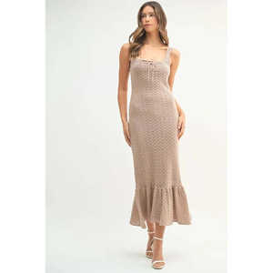 เดรสถักโครเชต์แขนกุดมีชายระบาย - Product Image 6