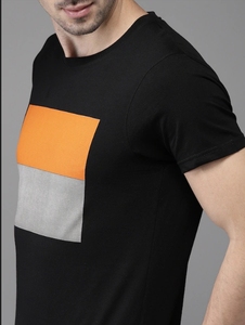 Camiseta de Manga Corta Negra para Hombre, Diseño Original, Informal, Verano, 100% Algodón, Transpirable, Popelina, Cuello en V, Ecológica - Product Image 2