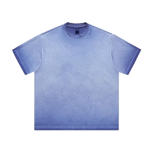 เสื้อยืดลำลองทรงเข้ารูปสำหรับผู้ชาย ผ้าโพลีเอสเตอร์ผสมคอตตอน คอทรงกลม แขนสั้น ล้างสีแบบ Stonewashed มีหลายขนาดให้เลือก - Product Image 4