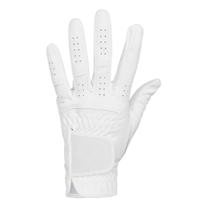 Gants de course en cuir véritable blancs à doigts entiers, respirants, antidérapants, avec fermeture auto-agrippante, unisexes, pour activités de plein air - Product Image 2