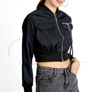 Veste pour femme la plus vendue, style bomber court, veste bomber coupe-vent respirante pour femme, personnalisable - Product Image 3